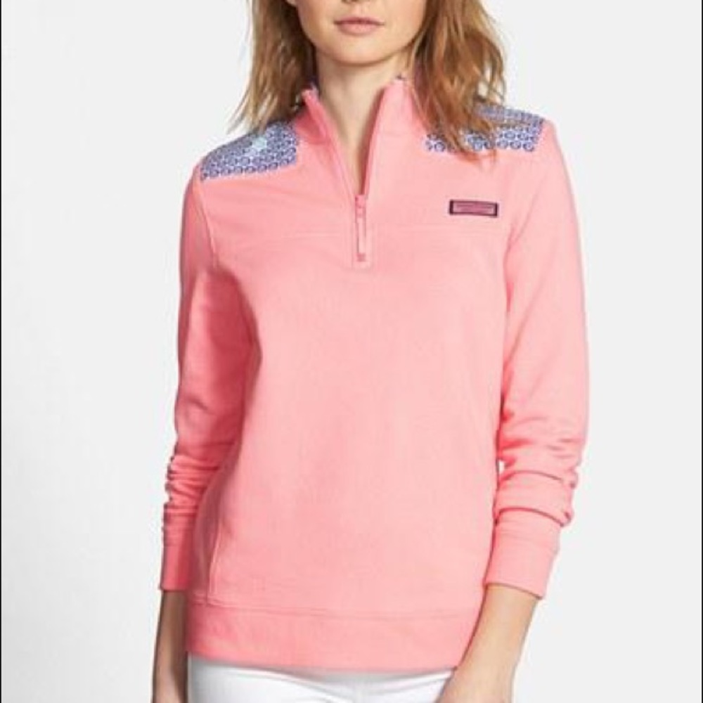Vineyard Vines Women’s Peach Batik Dot Shep shirt